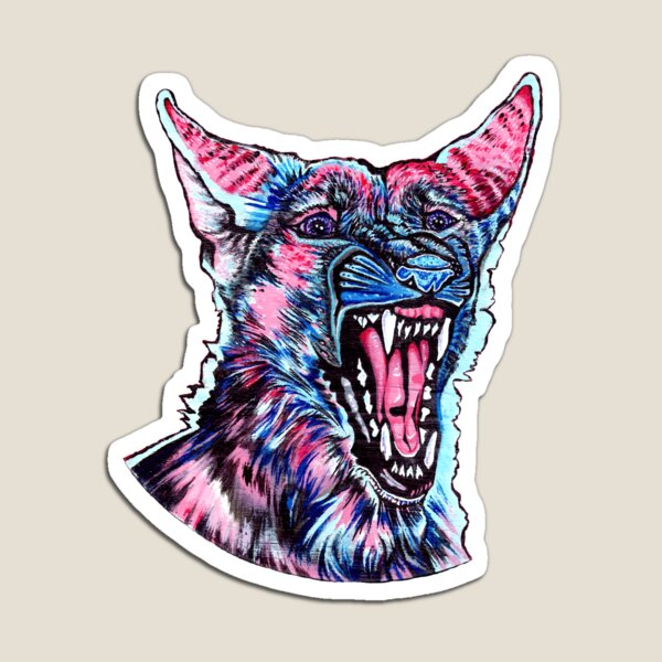 Item preview, Recreational Hazard ~ Colourful German Shepherd Pop Art designed and sold by wolveshaunt.