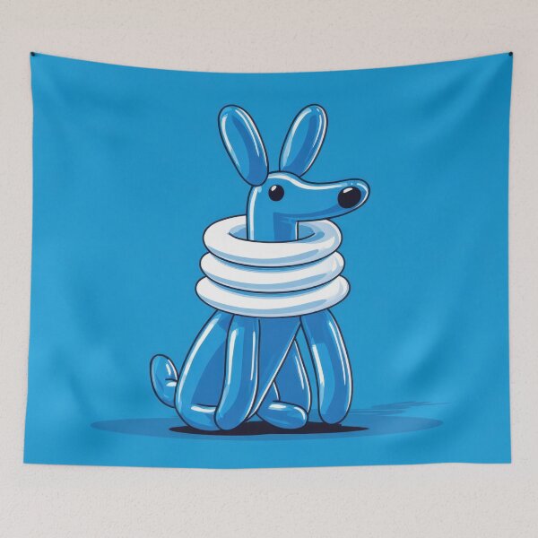 Item preview, Dog figure made of balloon in blue designed and sold by anytka.