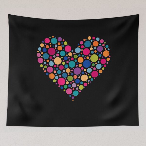 Item preview, Rainbow Colorful Polka Dots Heart Art International Dot Day Love designed and sold by Creative Spark.