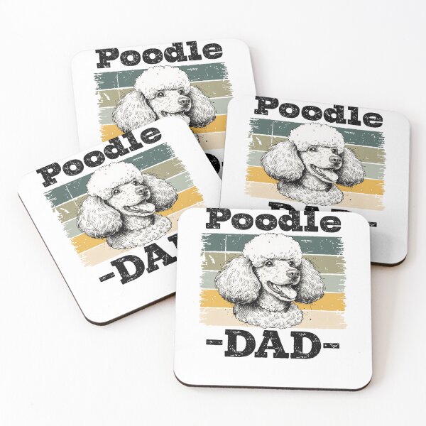 Item preview, pooodle dad vintage poodle portrait lettering designed and sold by DariaOltes.