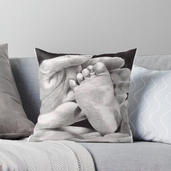 Item preview, A Parent’s Touch – Baby Feet Graphite Pencil Drawing designed and sold by Jason Bylsma.