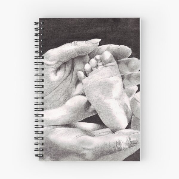 Item preview, A Parent’s Touch – Baby Feet Graphite Pencil Drawing designed and sold by Jason Bylsma.