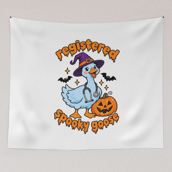 Item preview, Spooky Goose Witch Stethoscope Halloween Nurse designed and sold by chattsuede.