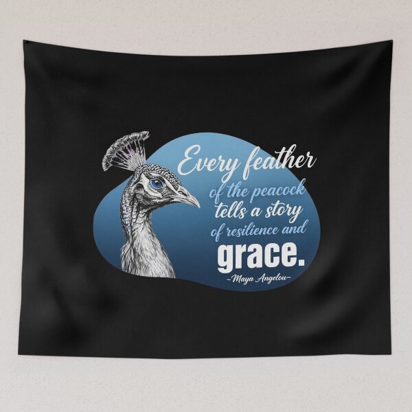 Item preview, Every Feather Of The Peacock Tells A Story Of Resilience And Grace - Maya Angelou designed and sold by Vibe-Vary.