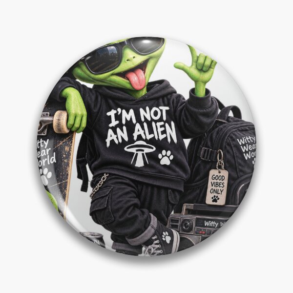 Item preview, I’m Not an Alien – Funny UFO Cartoon Design designed and sold by WittyWearWorld.