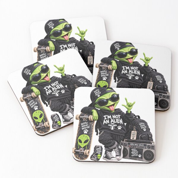 Item preview, I’m Not an Alien – Funny UFO Cartoon Design designed and sold by WittyWearWorld.