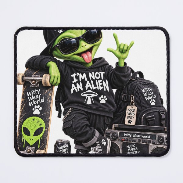 Item preview, I’m Not an Alien – Funny UFO Cartoon Design designed and sold by WittyWearWorld.
