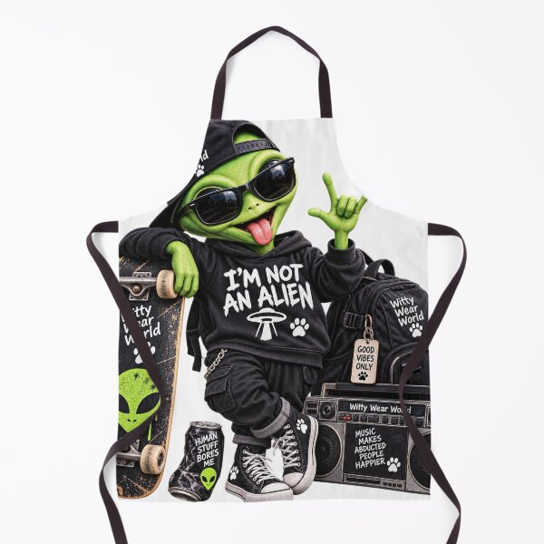 Item preview, I’m Not an Alien – Funny UFO Cartoon Design designed and sold by WittyWearWorld.