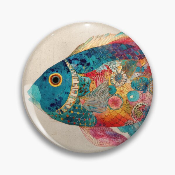 Item preview, Colorful fish with detailed patterns designed and sold by anytka.