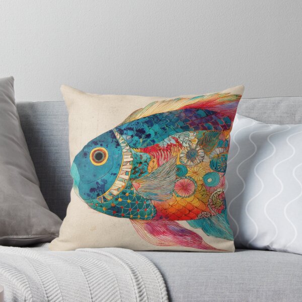 Item preview, Colorful fish with detailed patterns designed and sold by anytka.