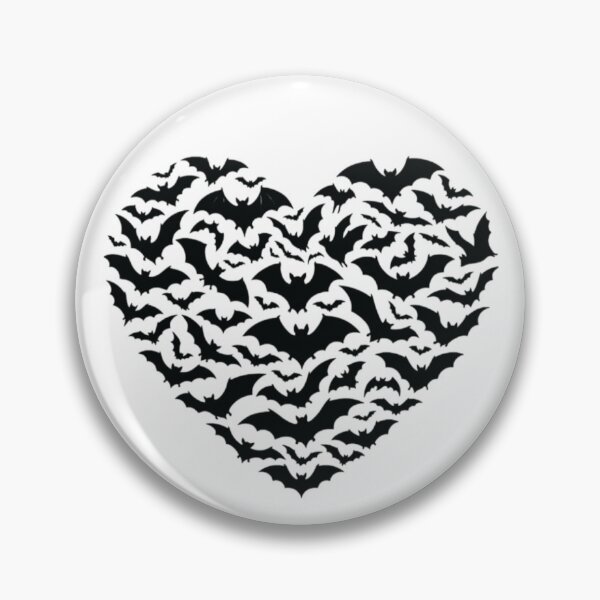 Item preview, Flying Bats Heart, Halloween Spooky Bat Swarm designed and sold by CloudyPress.