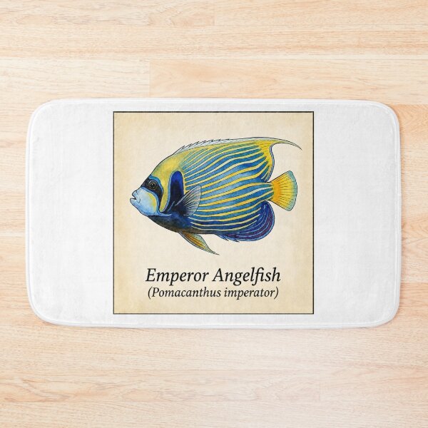 Item preview, Emperor Angelfish Watercolor Reef Art Print designed and sold by KenworksDigital.
