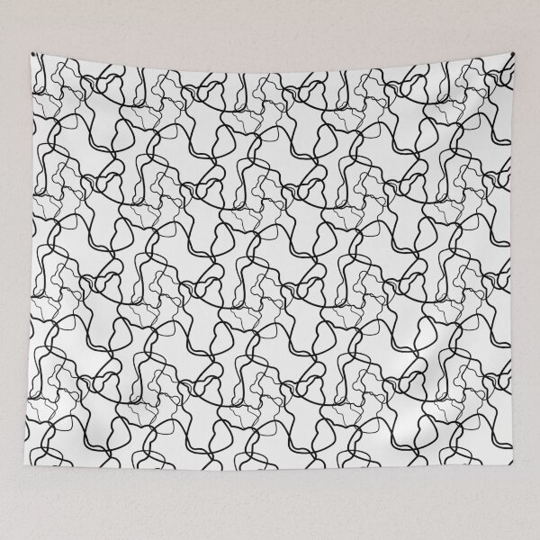 Item preview, Abstract Line Art Gummy Bear Pattern. Minimalist Doodle. Light Mode designed and sold by AnnaDesertArt.