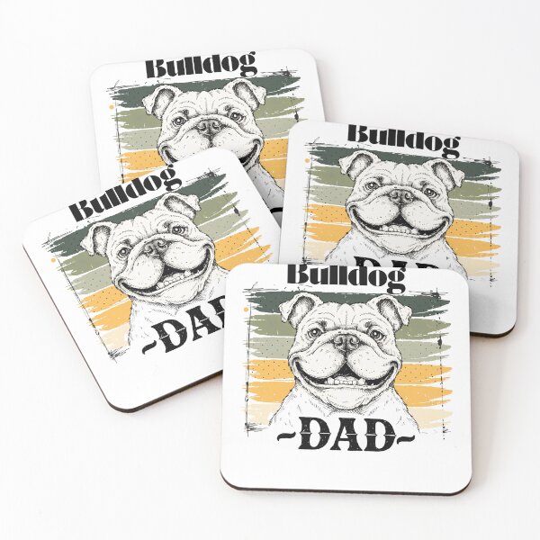 Item preview, bulldog dad typography retro dog face graphic designed and sold by DariaOltes.