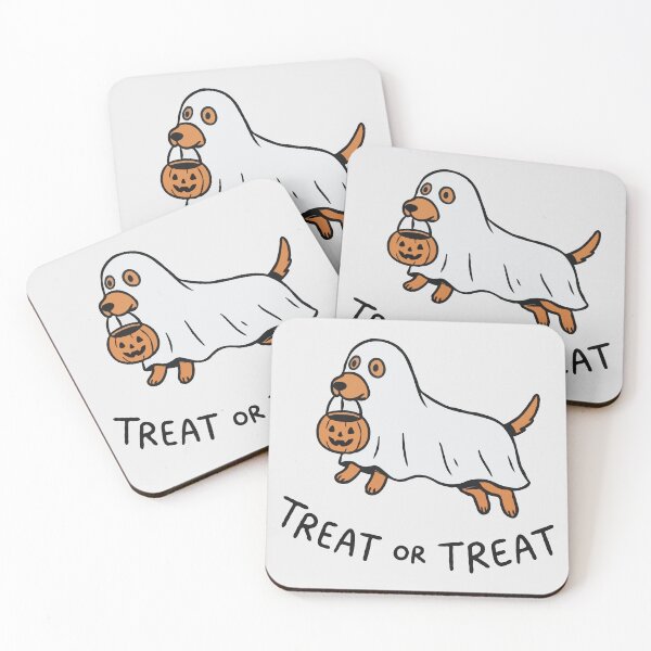 Item preview, Ghost Dog Pumpkin Bucket Treat Or Treat designed and sold by Gkinoki.