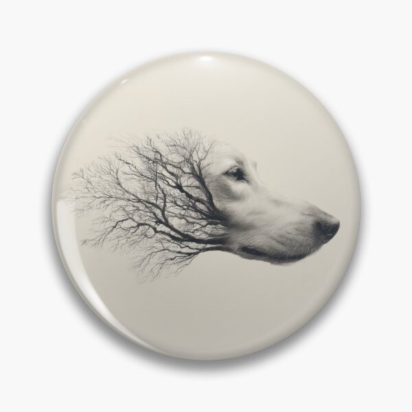Item preview, Dog head with tree branches design designed and sold by anytka.