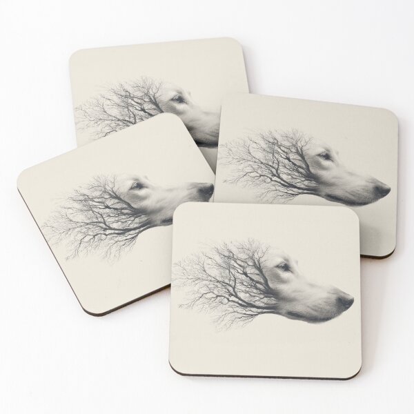 Item preview, Dog head with tree branches design designed and sold by anytka.