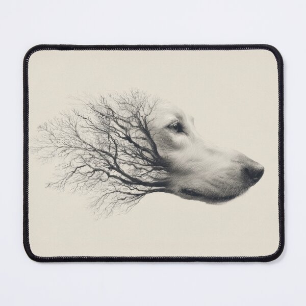 Item preview, Dog head with tree branches design designed and sold by anytka.