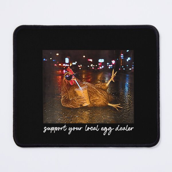 Item preview, Support Your Local Egg Dealer Funny Chicken Drinking Coffee designed and sold by Byhergawaa.