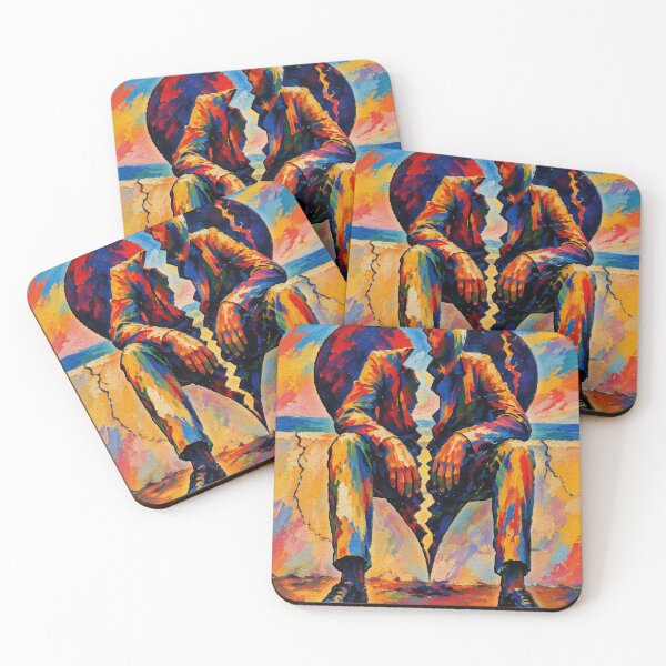 Item preview, Broken Heart by the Sea – Fauvist Symbolic Painting designed and sold by RamyGallery.