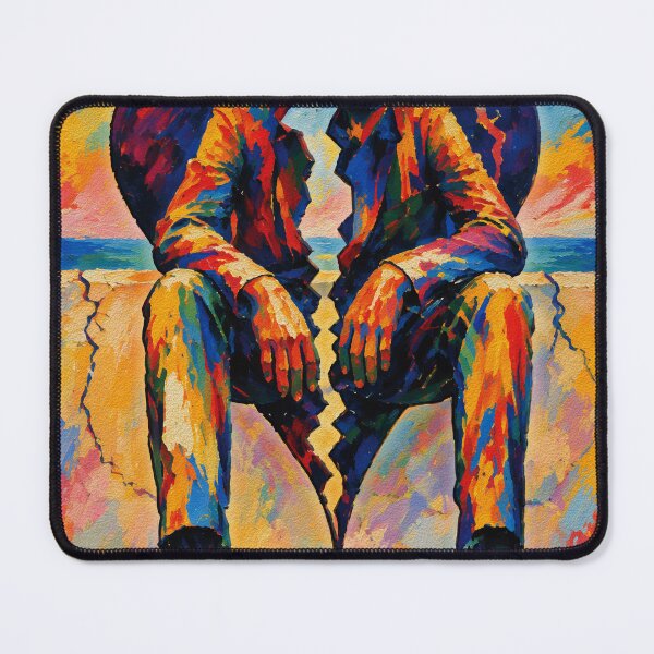 Item preview, Broken Heart by the Sea – Fauvist Symbolic Painting designed and sold by RamyGallery.