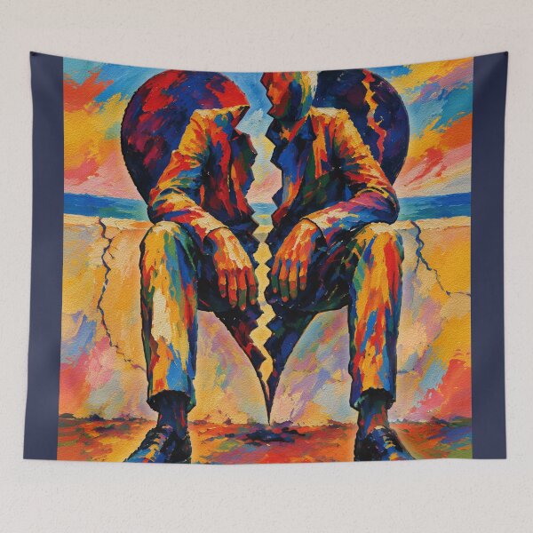 Item preview, Broken Heart by the Sea – Fauvist Symbolic Painting designed and sold by RamyGallery.