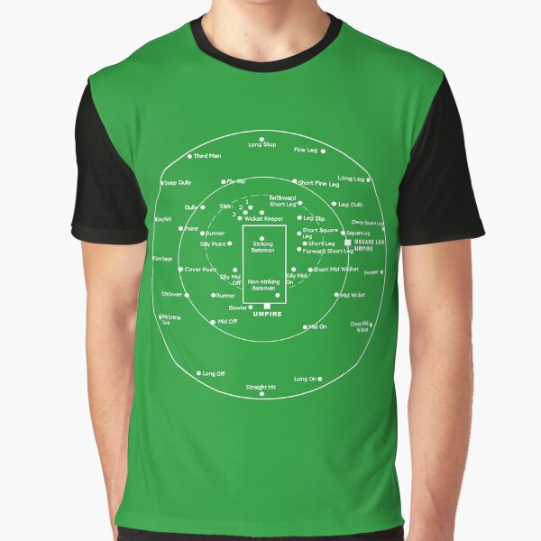 Item preview, CRICKET PITCH POSITIONS- Fielding Positions Diagram designed and sold by Ice-Tees.