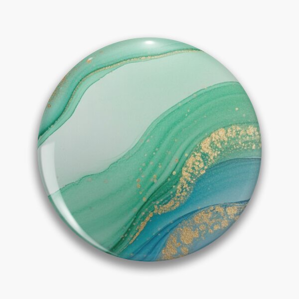 Item preview, Mint Green Blue and Gold Abstract Agate designed and sold by NatArtSA.