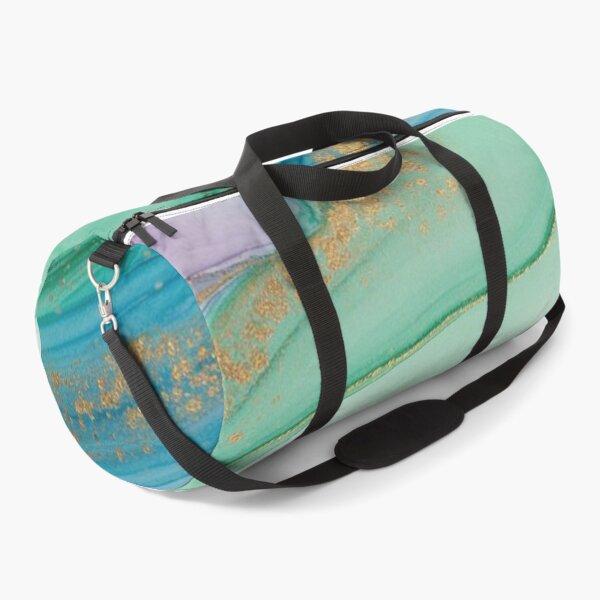 Item preview, Mint Green Blue and Gold Abstract Agate designed and sold by NatArtSA.