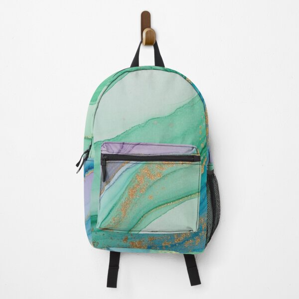 Item preview, Mint Green Blue and Gold Abstract Agate designed and sold by NatArtSA.