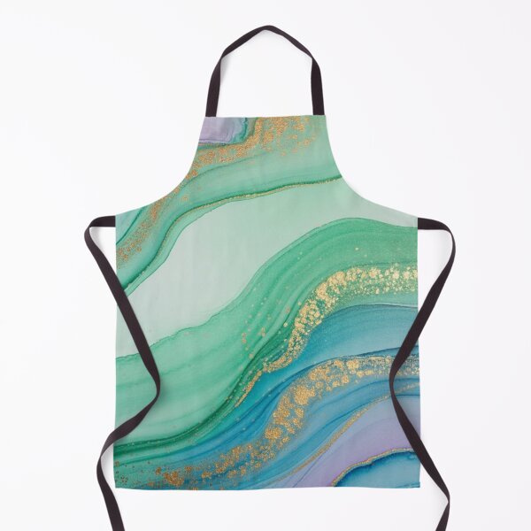 Item preview, Mint Green Blue and Gold Abstract Agate designed and sold by NatArtSA.