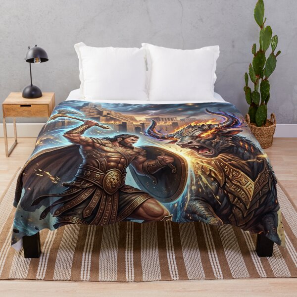 Item preview, King Gilgamesh vs Bull of Heaven - Mesopotamian Mythology designed and sold by Lucid Dream Pixel.