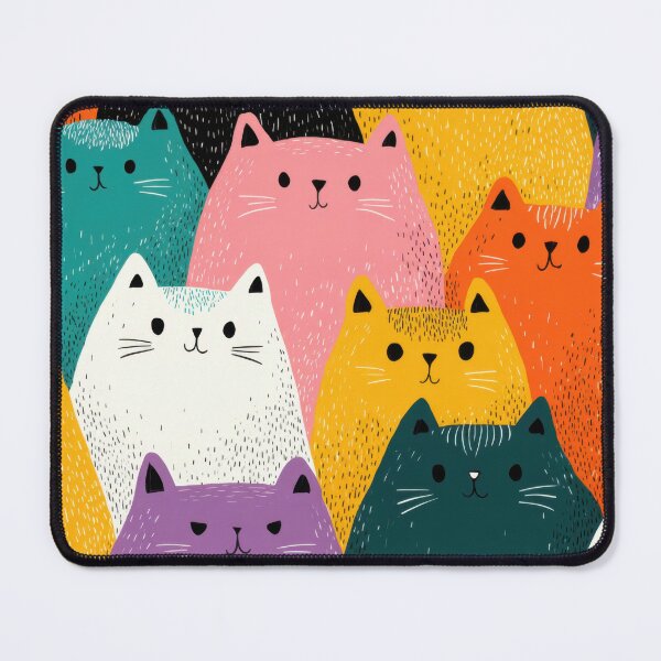Item preview, Colorful cats grouped together designed and sold by anytka.