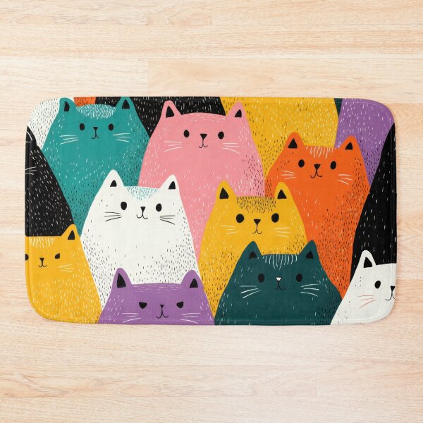 Item preview, Colorful cats grouped together designed and sold by anytka.