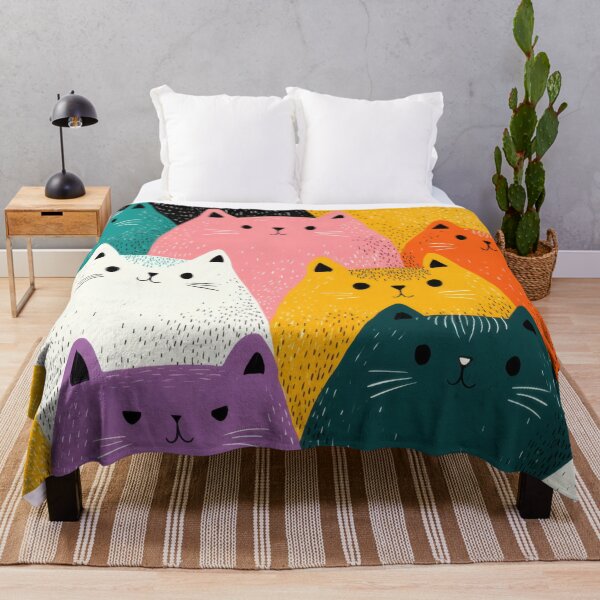 Item preview, Colorful cats grouped together designed and sold by anytka.