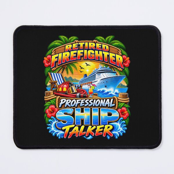 Item preview, Retired Firefighter Professional Ship Talker Cruise Vacatio designed and sold by fungear.
