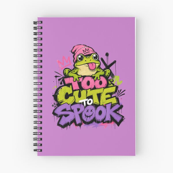 Item preview, Too Cute To Spook Graffiti Frog T-Shirt | Cute Beanie Toad Neon Purple Lime Green Streetwear Gift designed and sold by illeN-Art-World.