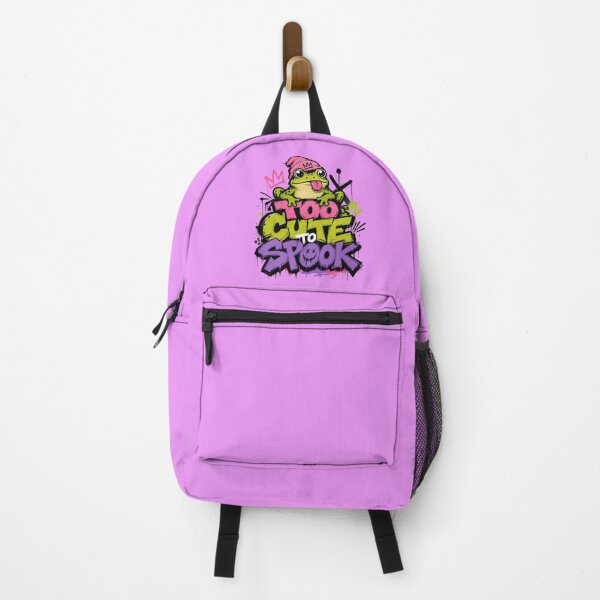 Item preview, Too Cute To Spook Graffiti Frog T-Shirt | Cute Beanie Toad Neon Purple Lime Green Streetwear Gift designed and sold by illeN-Art-World.