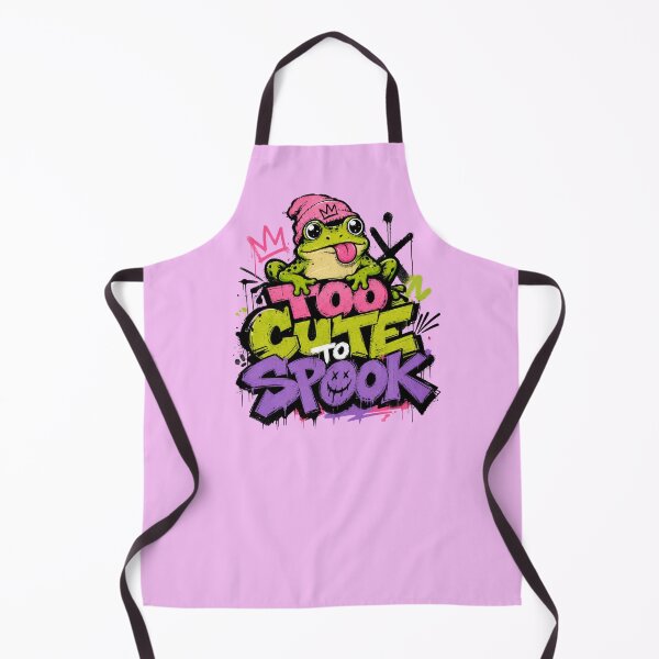 Item preview, Too Cute To Spook Graffiti Frog T-Shirt | Cute Beanie Toad Neon Purple Lime Green Streetwear Gift designed and sold by illeN-Art-World.