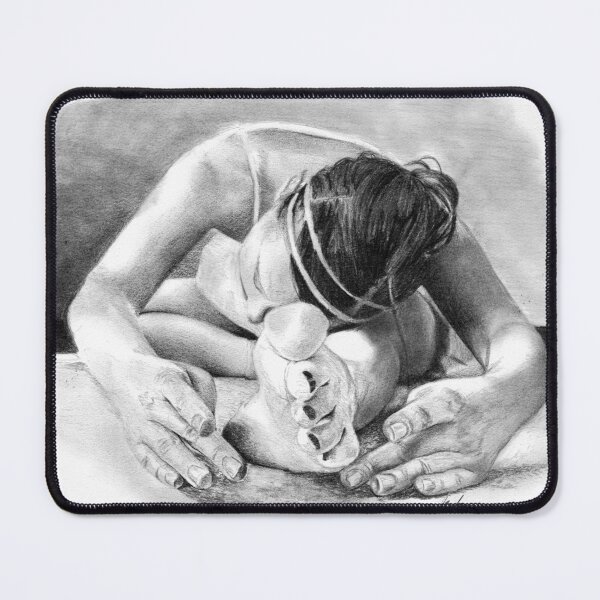 Item preview, A Dancer’s Moment – Ballerina Graphite Pencil Drawing designed and sold by Jason Bylsma.