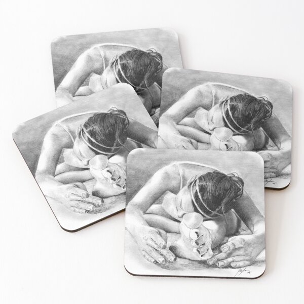 Item preview, A Dancer’s Moment – Ballerina Graphite Pencil Drawing designed and sold by Jason Bylsma.