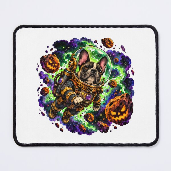 Item preview, Frenchie Astronaut Cosmic Pumpkin Halloween designed and sold by chattsuede.