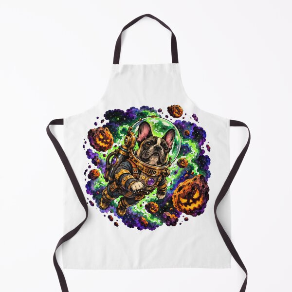 Item preview, Frenchie Astronaut Cosmic Pumpkin Halloween designed and sold by chattsuede.