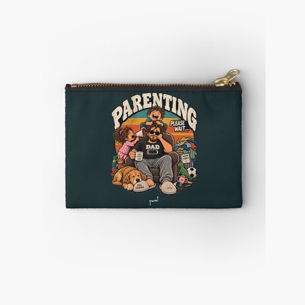 Item preview, Parenting Please Wait – Funny Tired Dad Retro Design designed and sold by Musamem  Designs.