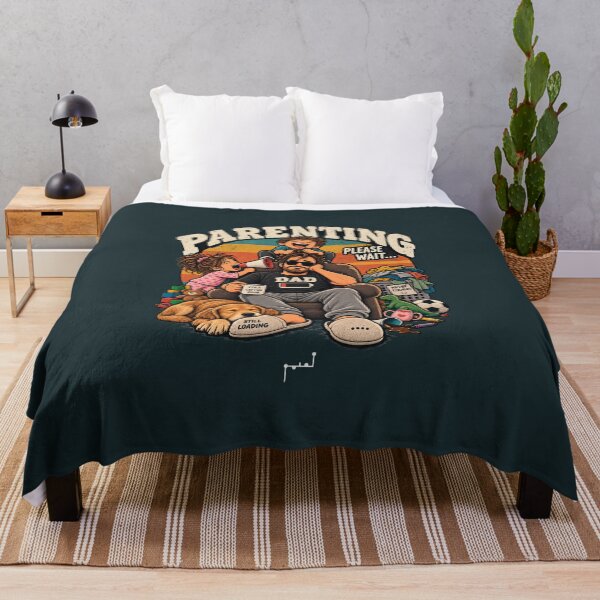 Item preview, Parenting Please Wait – Funny Tired Dad Retro Design designed and sold by Musamem Designs.