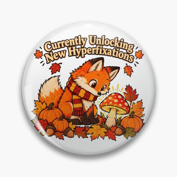 Item preview, Fixation Fox Autumn Mushroom Neurodivergent designed and sold by chattsuede.
