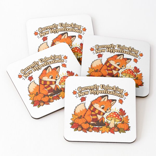 Item preview, Fixation Fox Autumn Mushroom Neurodivergent designed and sold by chattsuede.