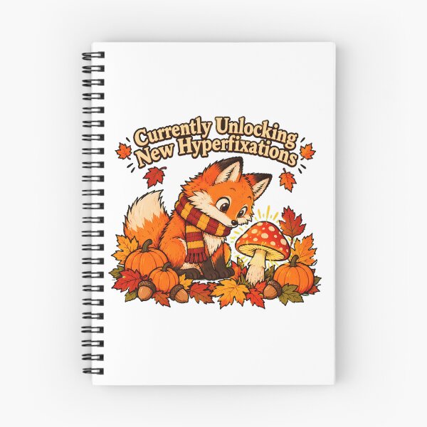 Item preview, Fixation Fox Autumn Mushroom Neurodivergent designed and sold by chattsuede.