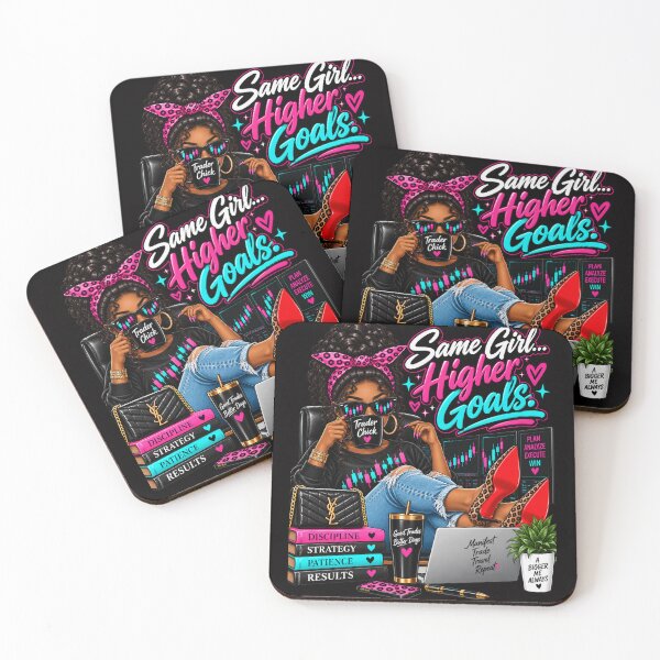 Item preview, Trader Chick-Same Girl Higher Goals-Option One- Black Background  designed and sold by Trendi61.