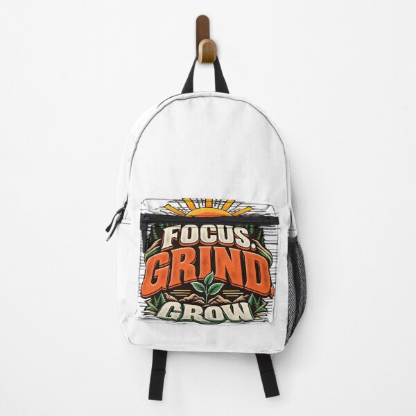 Item preview, Focus Grind Grow Vintage Mountain Motivation Typography. designed and sold by Gopal Verma.